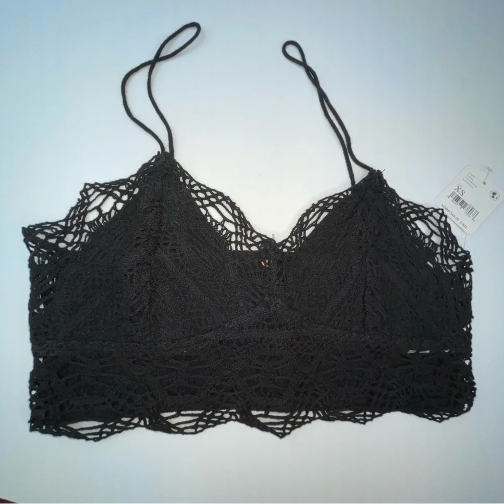 NWT Free People Mariana Bralette Black Sz XS
